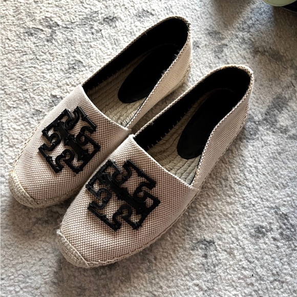 Tory Burch Black and Beige Espadrilles size 8.5 - Picture 8 of 13
